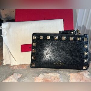 Valentino Garavani Coin Purse/Card Case in Black